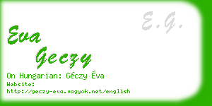 eva geczy business card
